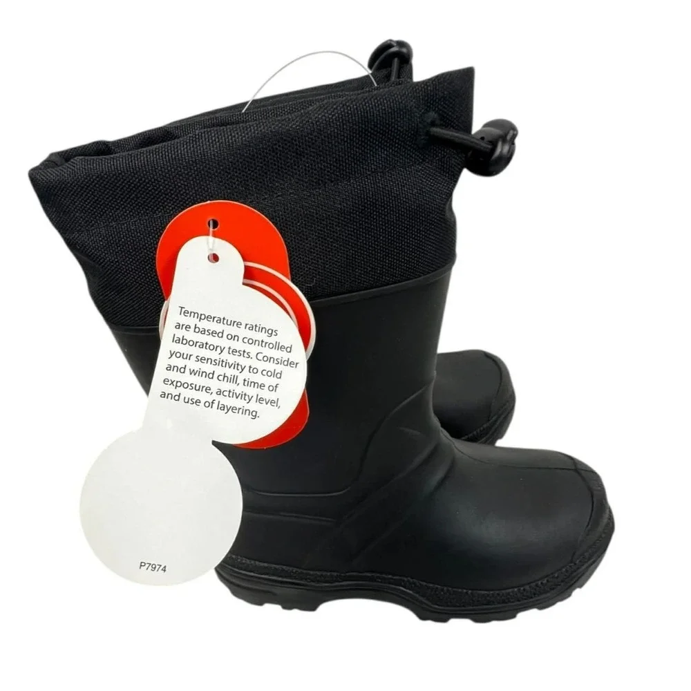 Wonder Nation Unisex Size 9 Black Winter Insulated To  -25 degrees‎ Rubber Boots